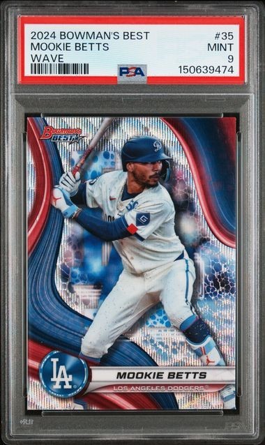 2024 Bowman's Best - Mookie Betts #35 Wave Refractor PSA 9