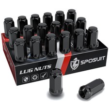 Sposuit M14x1.5 Black Lug Nuts 20PK for Jeep Gladiator Grand Cherokee