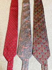 Lot Of 3 Christian Dior Monsieur 100 Silk Neckties Geometric Paisley Vintage