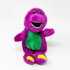 Vintage Barney Purple Dinosaur Plush Toy Stuffed Animal The Lyons Group 9 Inch