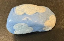 Hand Painted Rock Clouds - A0075