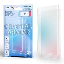 Crystal Armor 2 Pack Tempered Glass Screen Protector for Nintendo Switch OLED
