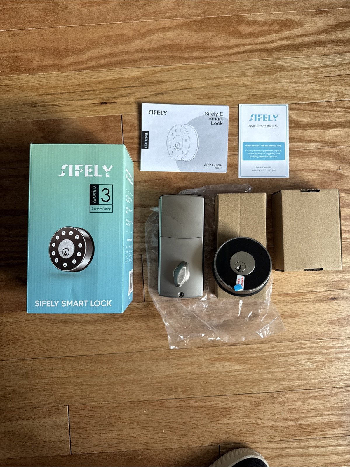 Sifely Smart Keyless Entry Deadbolt Lock with 150+ Passcodes in Satin Nickel-image