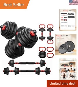 Ensemble de sonnettes d'entraînement réglables - 4 Fonctions pour la condition physique totale - 20-80lbs