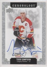 2018-19 Upper Deck Chronology Franchise History Todd Simpson #FH-CA-TS Auto 00b6