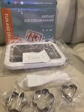 Instant Rolled Ice Cream Maker Pan DIY Yogurt Sorbet Kit With 2 Scrapers  3 Cu