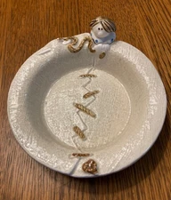 Vintage Fitz and Floyd "The Darned Ashtray" Ceramic Novelty Dish MCM 1976