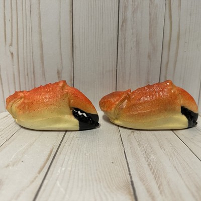 Realistic Fake Food Red Stone Crab Claw Set of 2 Display Prop Restaurant 5 Inch