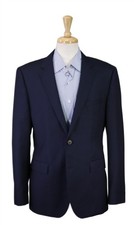 Hugo Boss Current Navy Woven Wool 2-Btn Blazer Jacket 40R