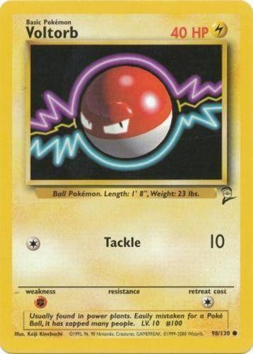 Moderately Played, English Pokemon Regular Voltorb - 98/130 - Common - Unlimited