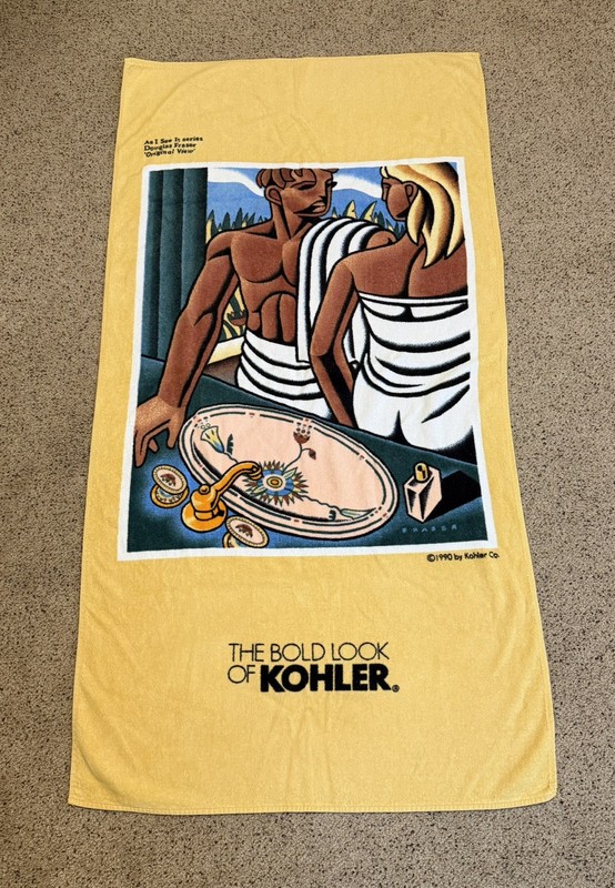 Kohler Artist Editions Isis Beach Towel 1990 Douglas Fraser Artwork New Rare !!!