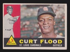 CURT FLOOD cardinals 1960 TOPPS #275 VG-EX NO CREASES