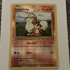 Pokemon Card Growlithe 17/108 Evolutions Reverse Holo Rare NM