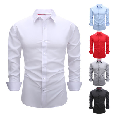New Mens None Iron Shirts Elastic Long Sleeves Slim Fit Casual Dress Shirts Tops | eBay New Mens None Iron Shirts Elastic Long Sleeves Slim Fit Casual Dress Shirts Tops | eBay