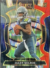 2025 Panini Select #14 Jalen Milroe Black and Red Prizm Shock