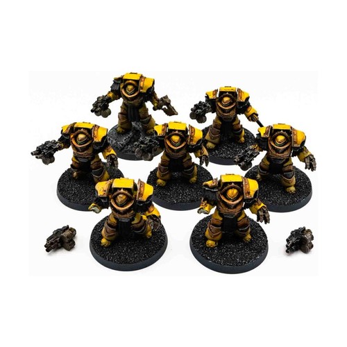 Horus Heresy - 7 Teste Di Terminator Cataphractii Per Space Marines Warhammer 40k. Nuove, Non Assemblate.