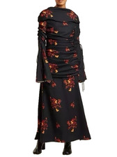 ELLERY Floral Fitted Long Unique Dress Size UK 6  RRP £1215 NEW