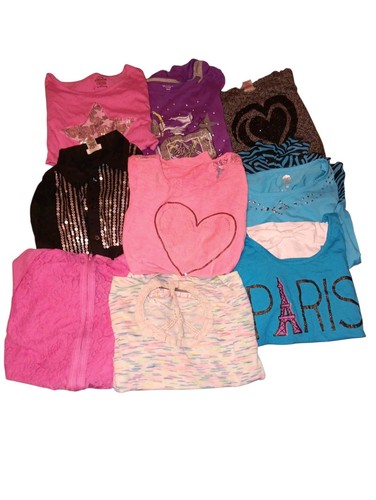 Girls Lot Size XL 9 Tops Colorful Fall Winter 14/16 Shirts