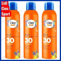 3x Lidl Cien Sun Sport Transparent Sun Protect Spray SPF 30 High,200ml, Vegan 