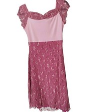 VTG Marie Pierre Y2K Lace Cottagecore Midi Dress Romantic Girly Sz P/S