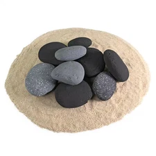 Ceramic River Rock Pebbles Fireproof Decorative Stones for Fire Pits and Firepla