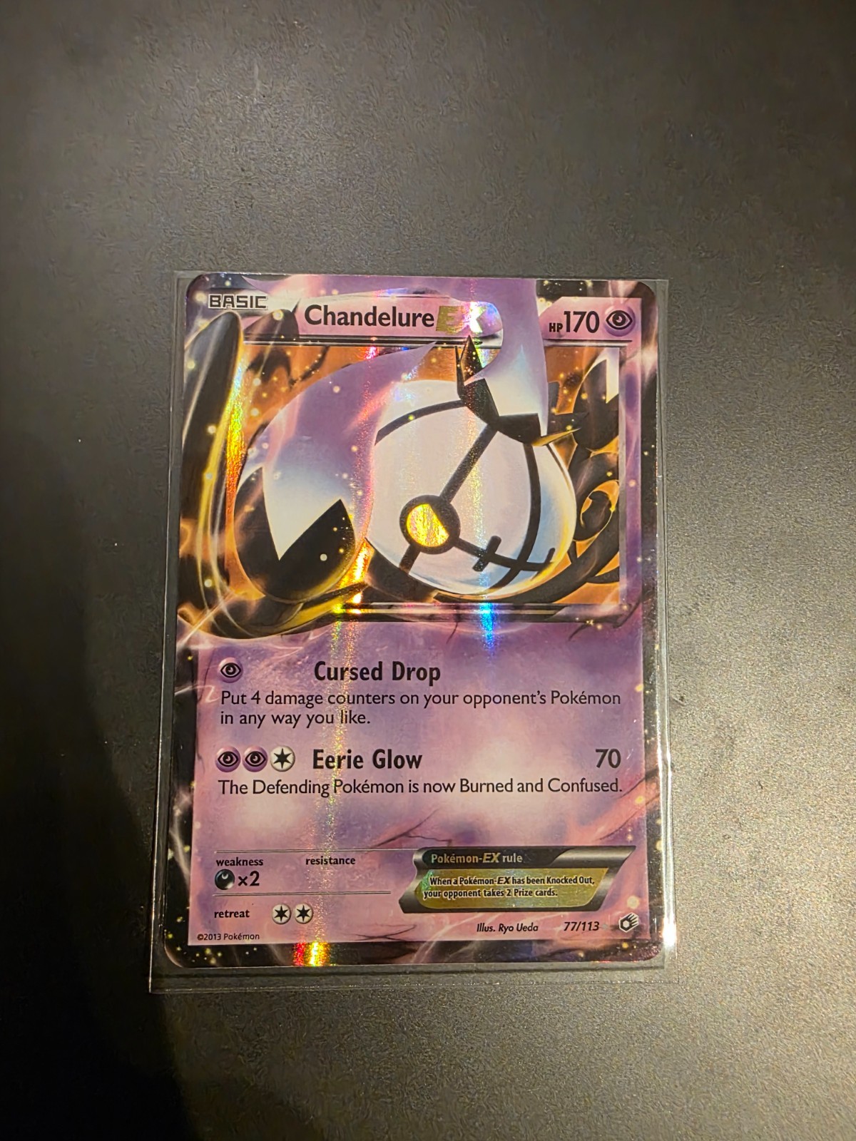 Pokemon Card - Chandelure EX Holo Legendary Treasures 77/113 Ultra Rare