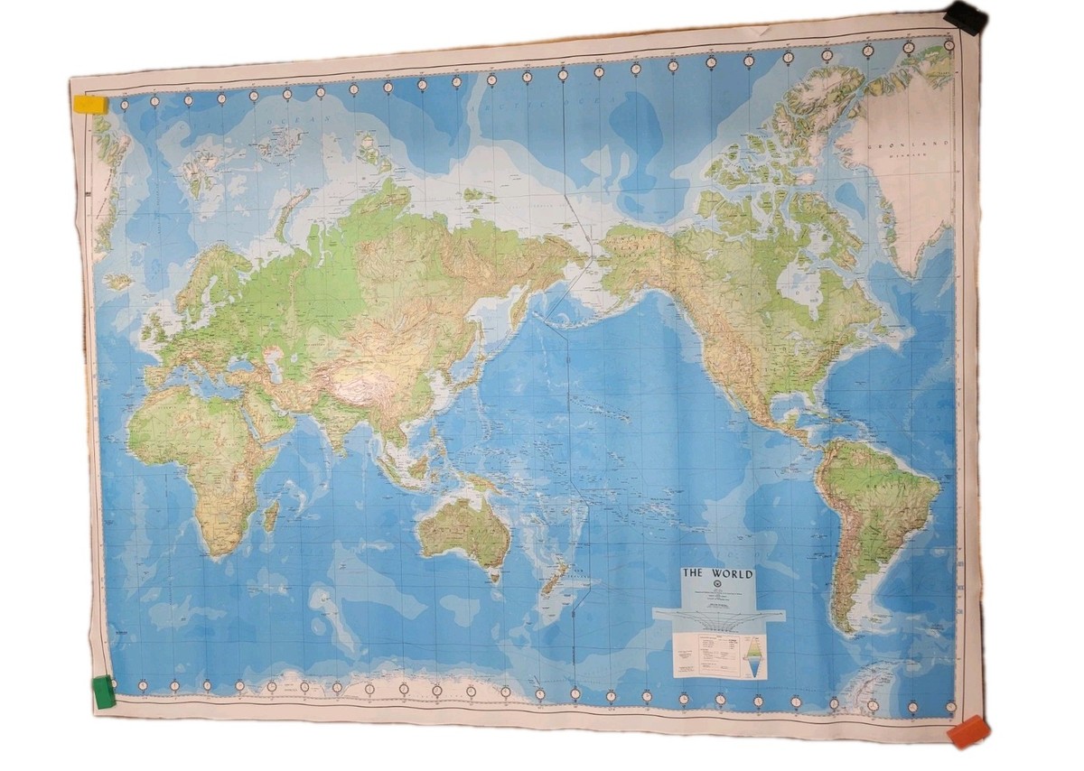 Vtg April 1992 THE WORLD Map Series 1145 Defense Mapping Agency 56