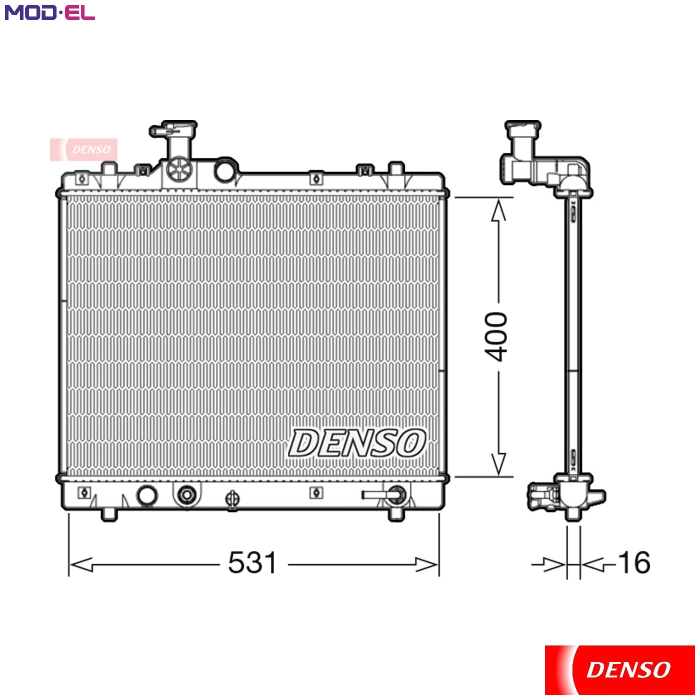RADIATOR ENGINE COOLING DRM47035 FOR SUZUKI SWIFT/MK/V/IV/III K12B 1.2L 4cyl