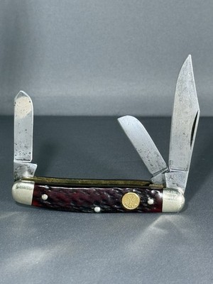 Vtg 1970s Boker Tree Brand 7588 3 Blade Stockman Folding Pocket Knife