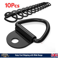 10Pcs Heavy Duty D-Ring Tie Down Anchor Points Fixing Hooks ForTruck Trailer Van