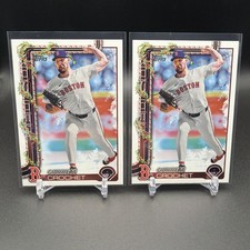 2025 Topps Holiday Baseball #H22 Garrett Crochet Boston Red Sox (2) Cards
