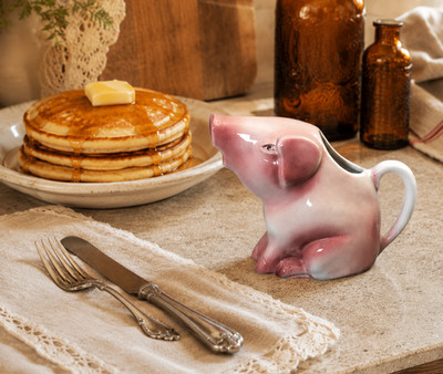 VTG Tony Wood Pig Creamer Syrup Pitcher Staffordshire England Country Farmhouse