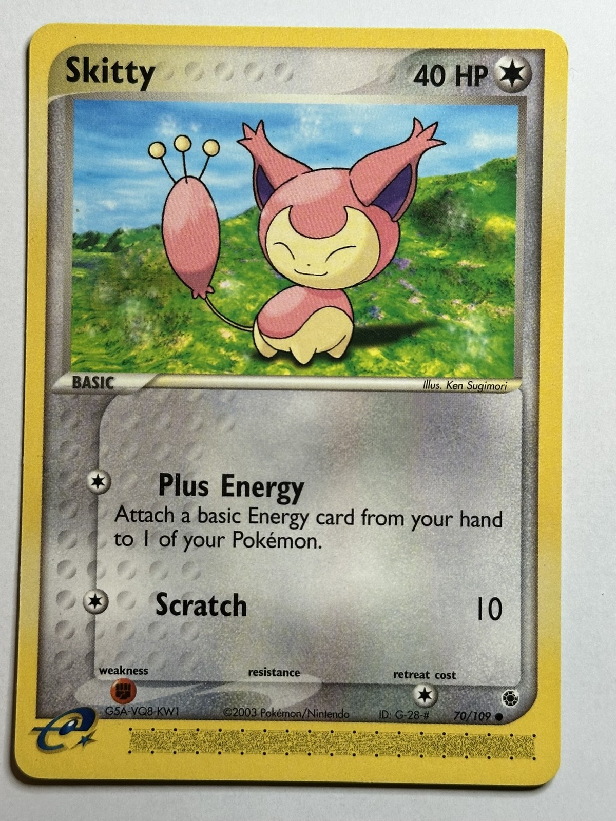 Skitty Ruby and Sapphire 70/109 Pokemon card NM