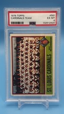 1976 Topps St. Louis Cardinals Team #581 PSA 6 EX-MT Unmarked Checklist