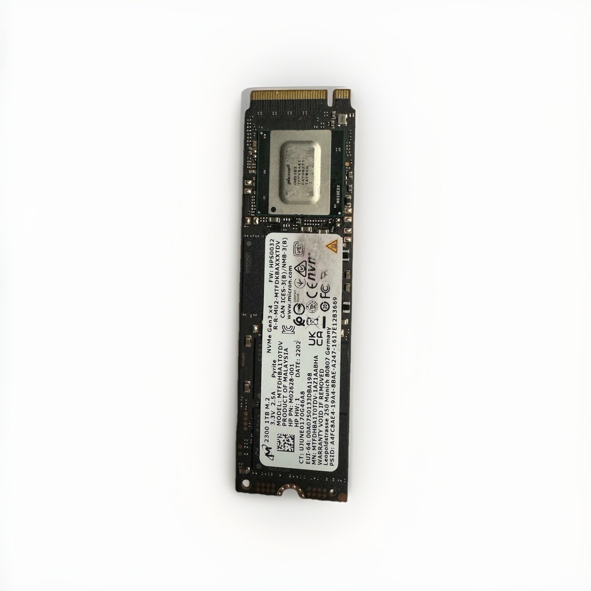 Micron 2300 1TB NVMe PCIE SSD Hard Drive M.2 2280 Card - 1TB NVME