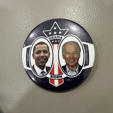 Barack Obama  & Joe Biden Presidential Campaign  Button 2008