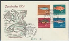 LS71402 Germany 1964 Bundespost fish youth stamps FDC used