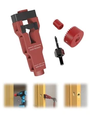 Door Latch Installation Kit, Door Latch Mortise Tool & Metal Door Lock Hole S...