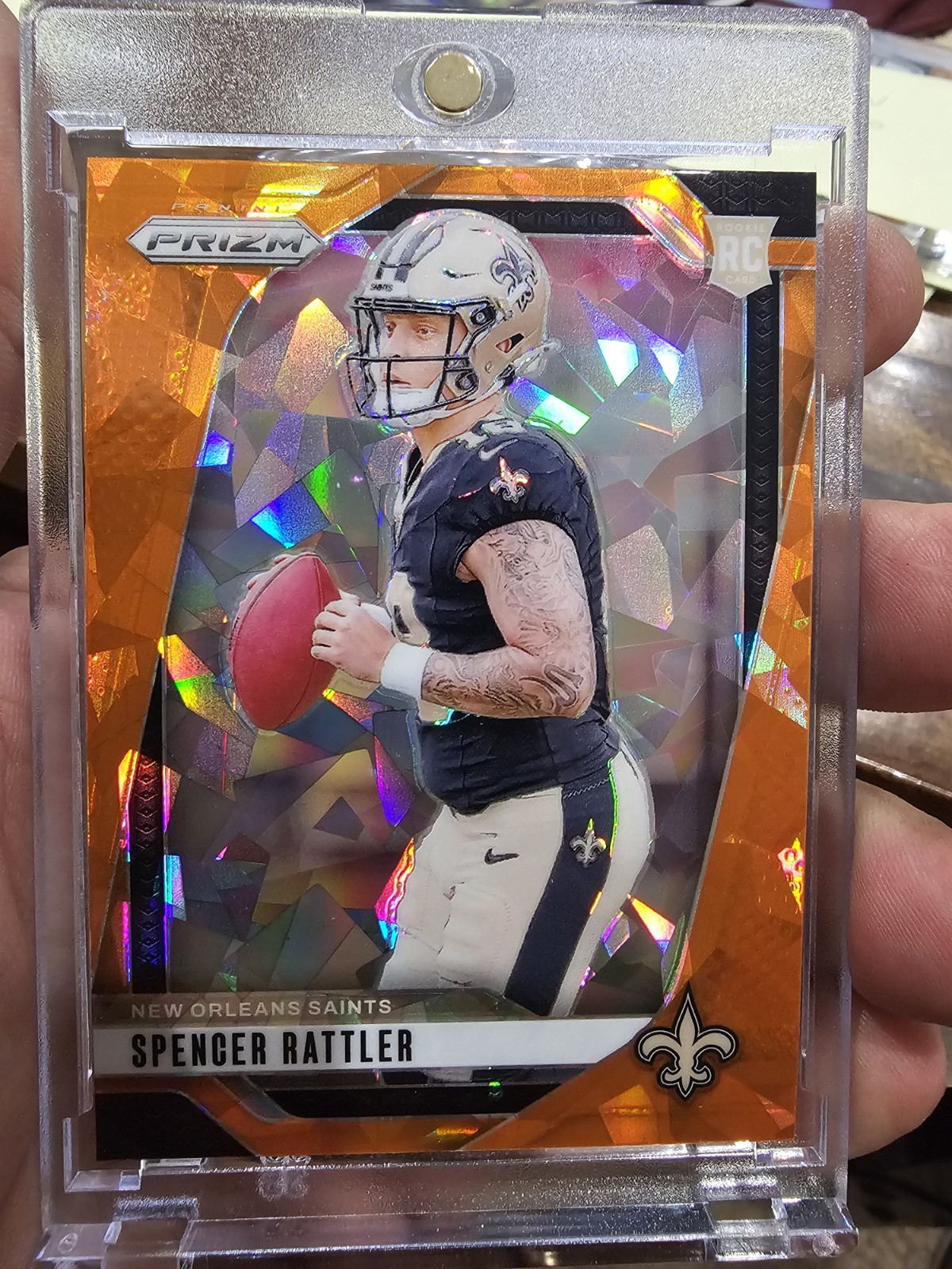 2024 Panini Prizm - Rookies Spencer Rattler #388 Orange Ice Prizm (RC)
