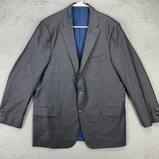 Hickey Freeman Loro Fiana Mens 4 Seasons Sport Coat Blazer 44L Gray 100 Wool