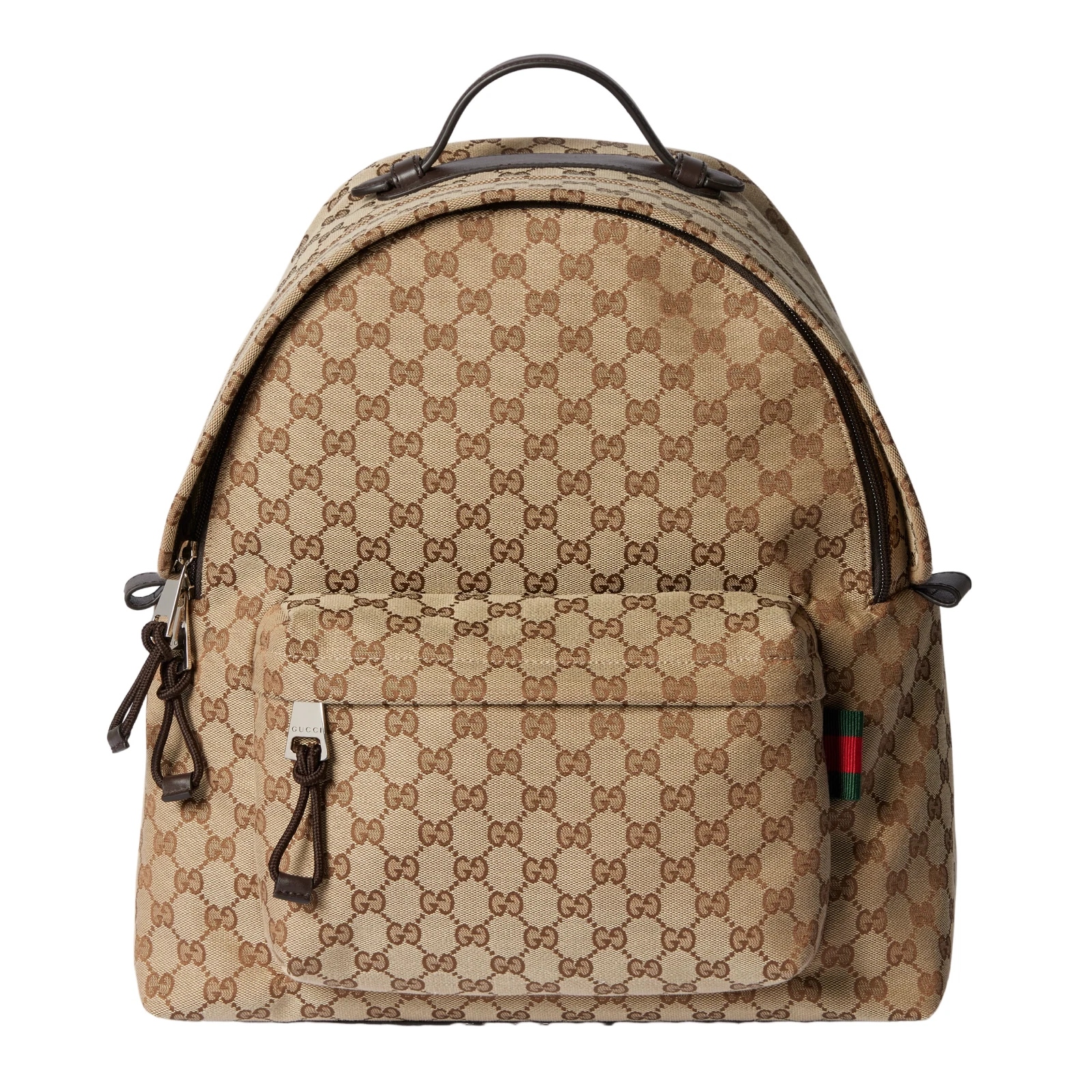 Sac à dos GUCCI Medium beige et ébène toile GG avec toile neuf et authentique