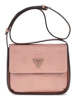 Guess Keandra Crossbody Flap UmhäNgetasche Tasche Rosewood Logo Altrosa Neu