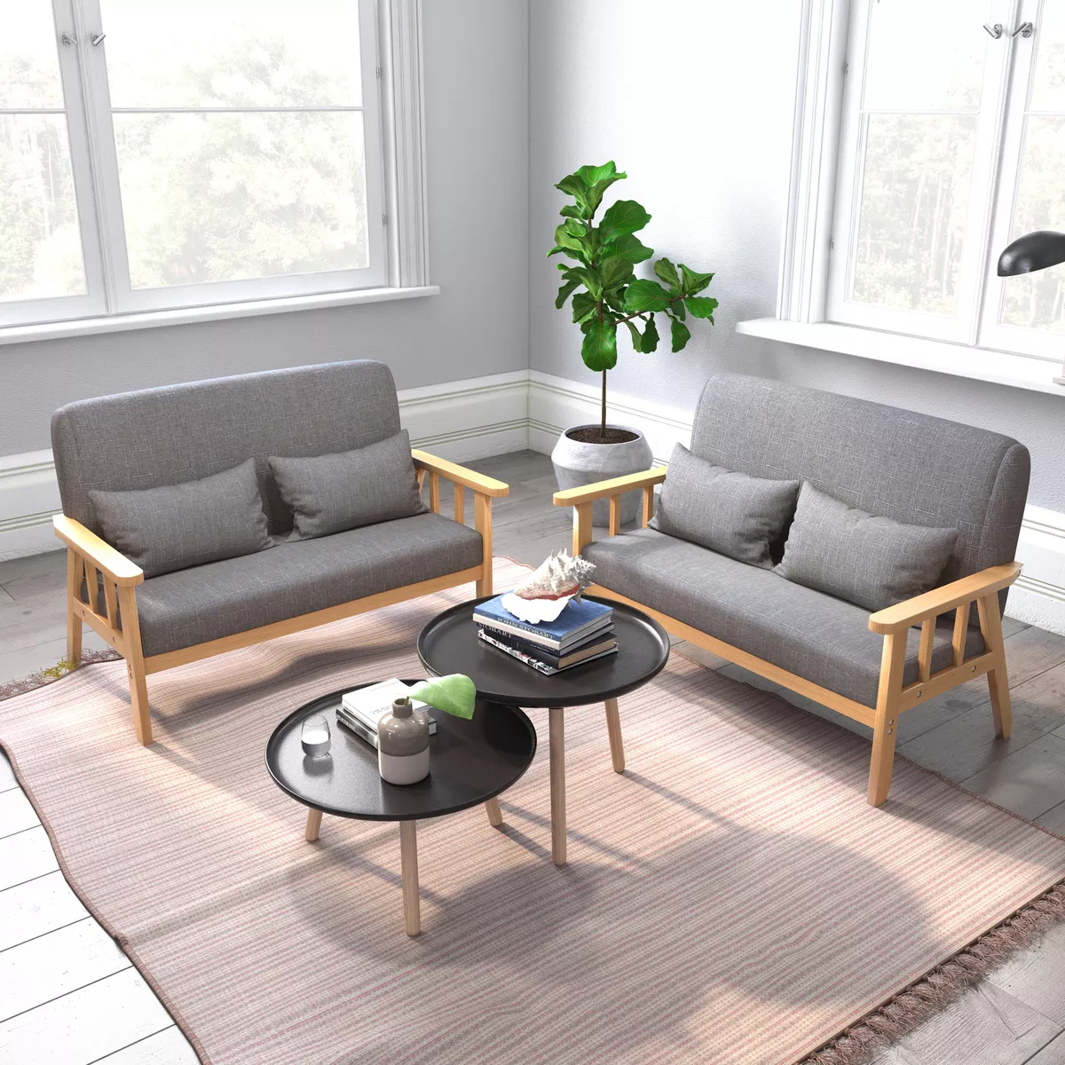 Simple 2 cheap seater sofa