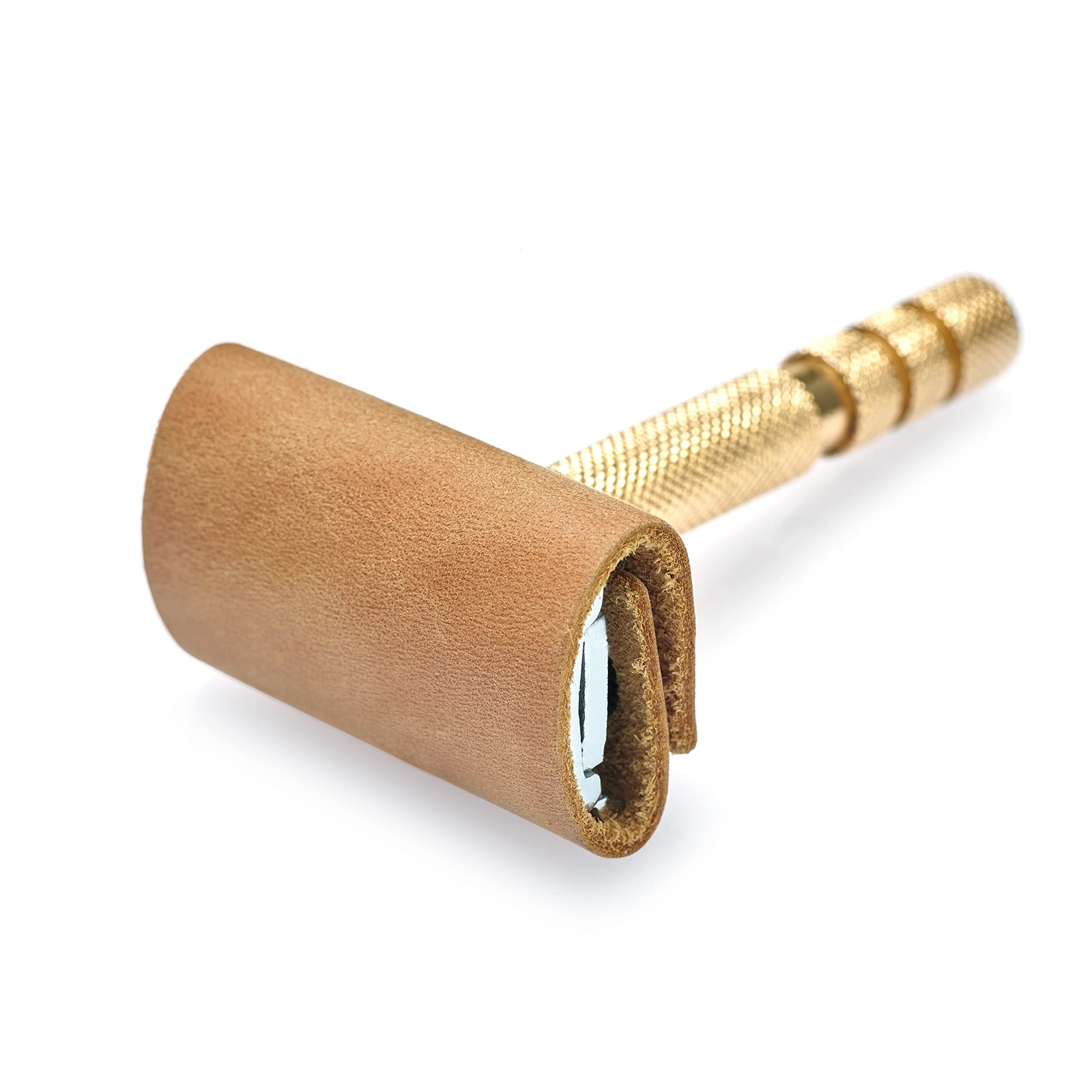Leather Cover Double Edge Razor Case For Travel Vintage Brown