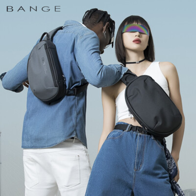 Bange Men Crossbody Anti-theft Shoulder Oxford USB  Charging Sling Chest Bag