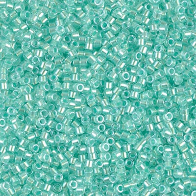 Miyuki Delica beads DB1707 mint pearl lined glacier blue 5 gramm