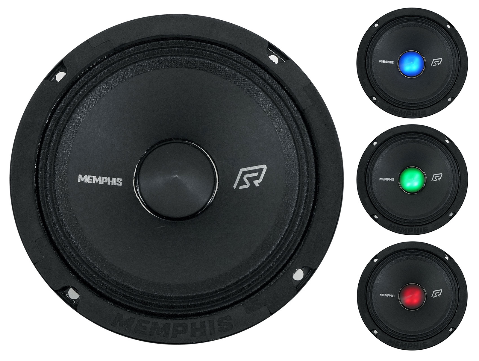 Автомобильный среднечастотный динамик Memphis Audio SRXP62V2 SRX Pro 65 мощностью 250 Вт со светодиодной подсветкой средних басов