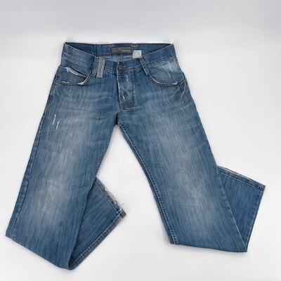 DSquared2 Jeans mens 33 Denim Distressed Ripped Low rise medium Wash Straight