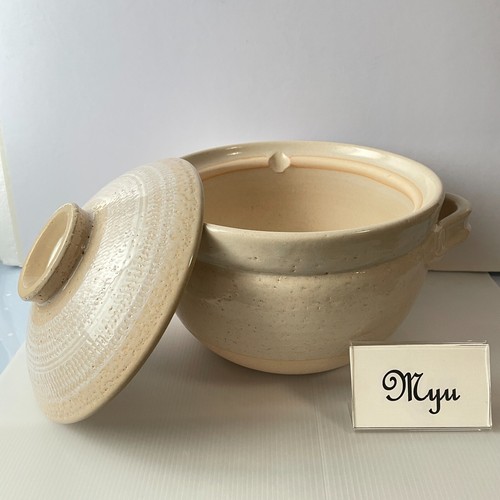 Japanese DONABE Clay Pot IGA ware SHIROTSUMUGI 3.2L/108.2oz Handcraft White - Picture 4 of 13