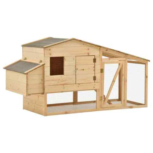 Chicken Cage Solid Pine Wood 178x67x92 J3L2